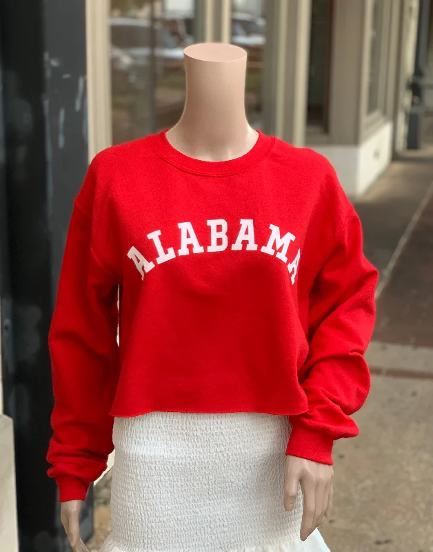 Alabama crop sweatshirt Hoodie with Embroidery Detailed Premium