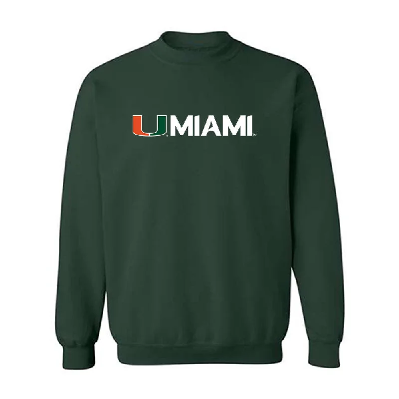 Miami - NCAA Women's Track & Field : Brittney Jennings - Classic Shersey Crewneck Sweatshirt Hoodie with High-Low Hem Asymmetrical Trendy