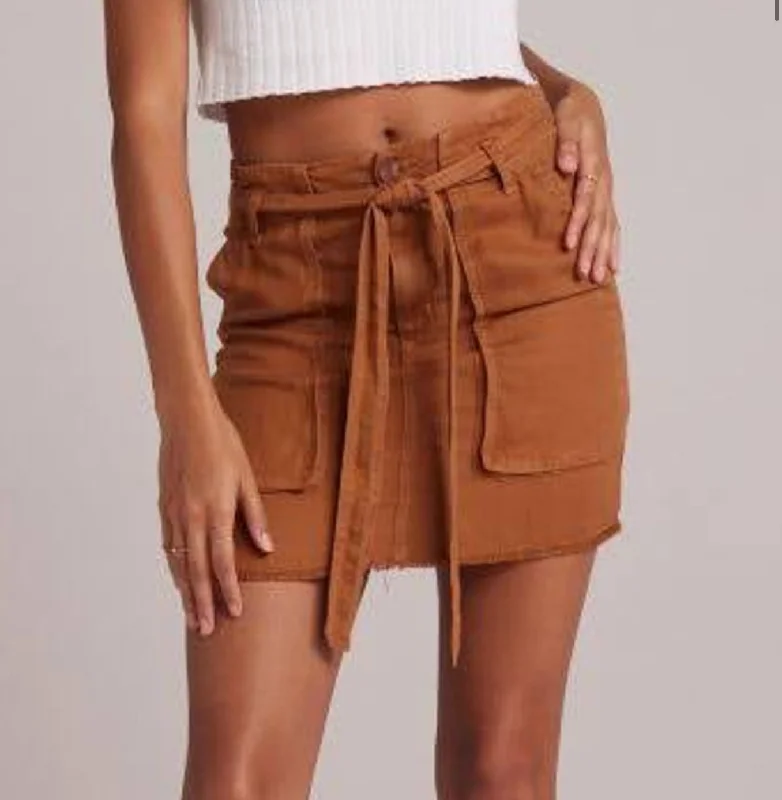 Utility Mini Skirt cotton skirt soft