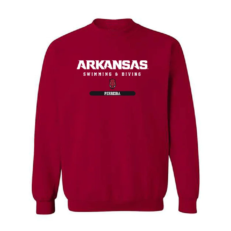 Arkansas - NCAA Women's Swimming & Diving : Isabella Perreira - Classic Shersey Crewneck Sweatshirt Hoodie with Back Slit Movement Comfort