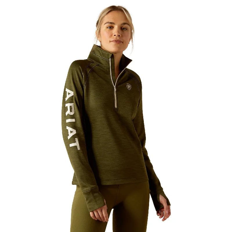 Ariat Ladies TEK Team 1/2 Zip Sweatshirt- Winter Moss Hoodie with Side Slits Relaxed Casual Ariat Ladies TEK Team 1/2 Zip Sweatshirt- Winter Moss Hoodie with Side Slits Relaxed Casual