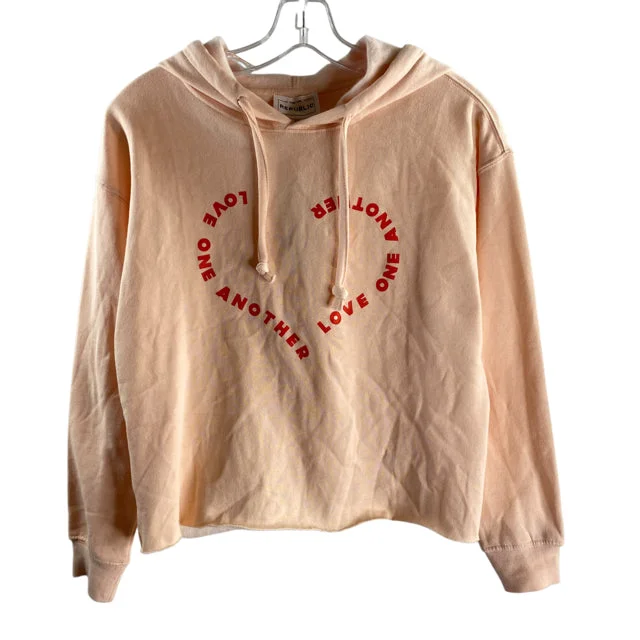 FOR THE REPUBLIC Size X-SMALL Pink Long Sleeve Hoodie NWT TOP Hoodie with Elastic Cuffs Stretchable Comfortable FOR THE REPUBLIC Size X-SMALL Pink Long Sleeve Hoodie NWT TOP Hoodie with Elastic Cuffs Stretchable Comfortable