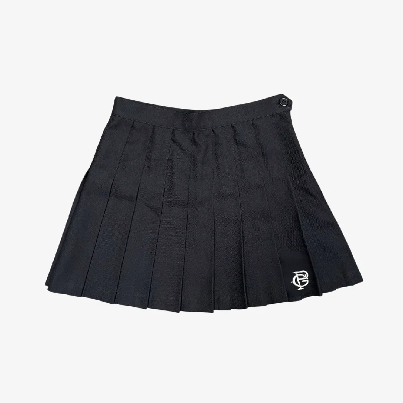 womens premiumgoods. tennis skirt “monogram” (black) low waist skirt