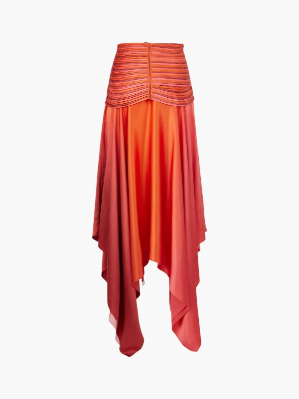 Erden Hand-Dyed Silk Skirt modal blend skirt