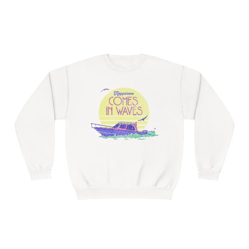 Happiness Comes in Waves Sweatshirt Hoodie with Reflective Safety Nightwear