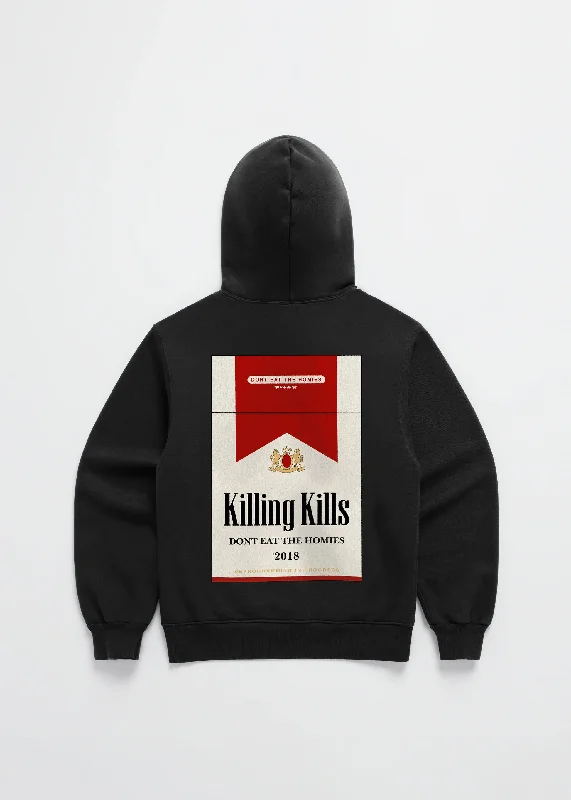 KILLING KILLS HOODIE Hoodie with Hem Frayed Vintage Worn