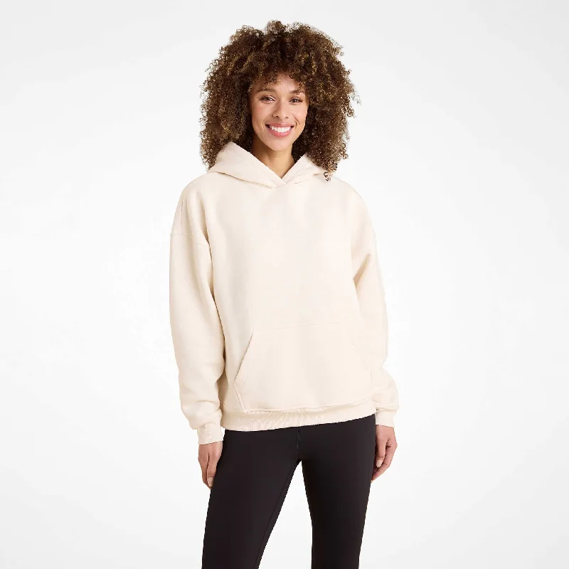 Vintage Fleece Hoodie | Heather Bone Hoodie with Lace Feminine Delicate