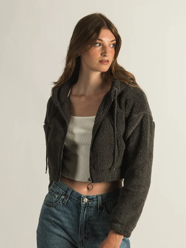 HARLOW MYA SHERPA HOODIE  - CLEARANCE Hoodie with Monochrome Minimalist Simple