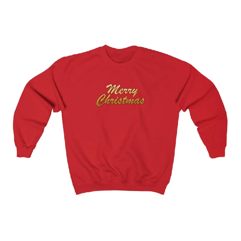 Merry Christmas Women’s Unisex Heavy Blend™ Crewneck Sweatshirt Hoodie with Emblem Brand Identity