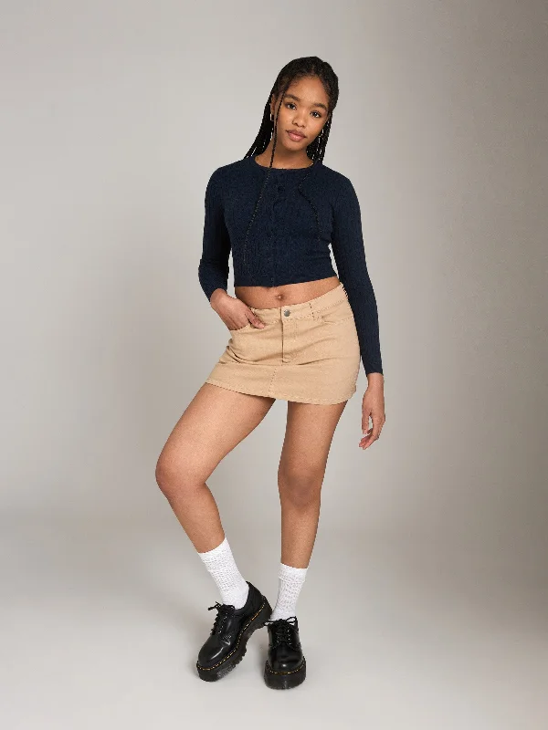 Kimora Micro Mini Skirt corduroy skirt textured