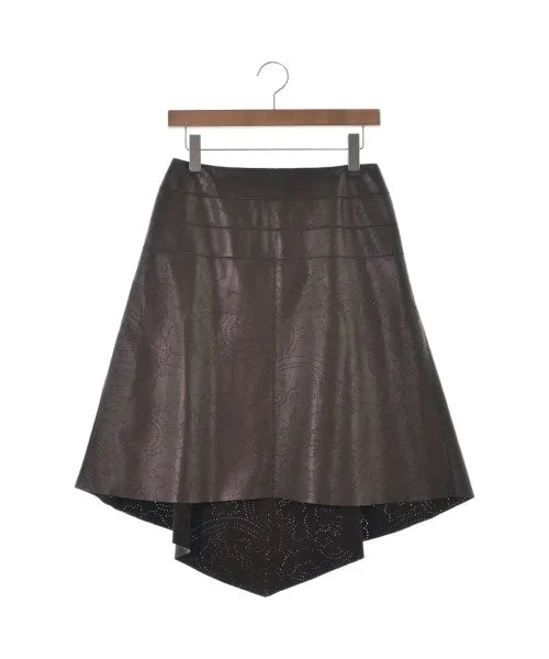 CHANEL Knee length skirts corduroy skirt durable