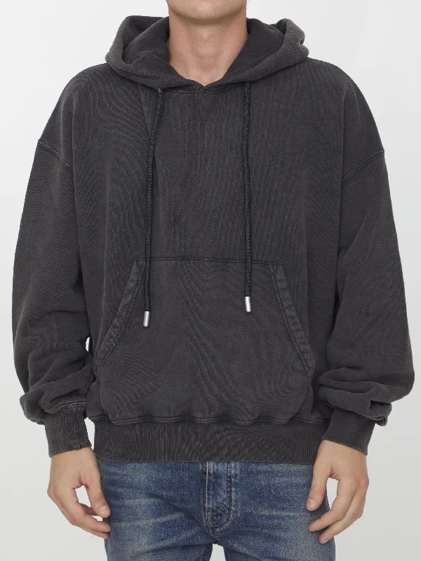 Super Moon Hoodie Hoodie with Raw Hem Edgy Unfinished