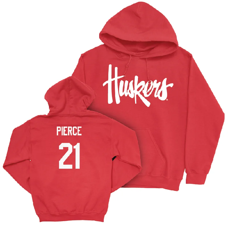 Red Women's Volleyball Huskers Hoodie - Skyler Pierce Hoodie Dress Longline Feminine Red Women's Volleyball Huskers Hoodie - Skyler Pierce Hoodie Dress Longline Feminine