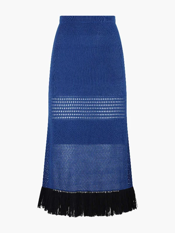 Carisa Skirt | Blue cashmere skirt soft