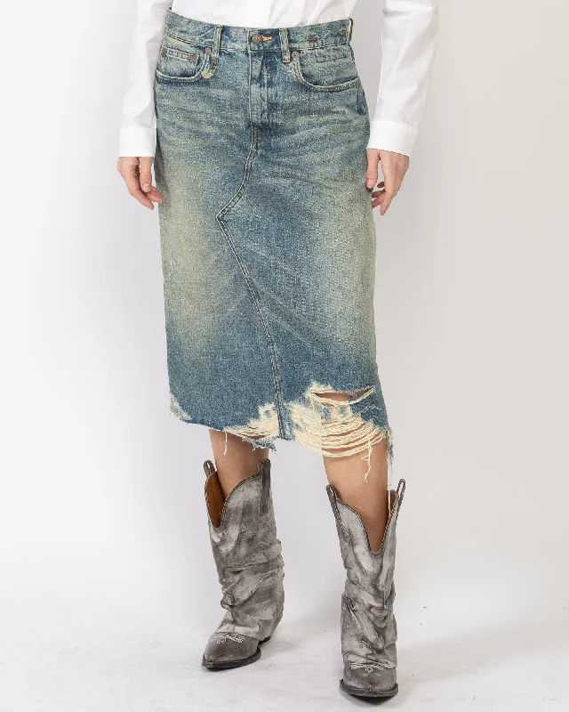 Jesse Denim Skirt belted skirt waist