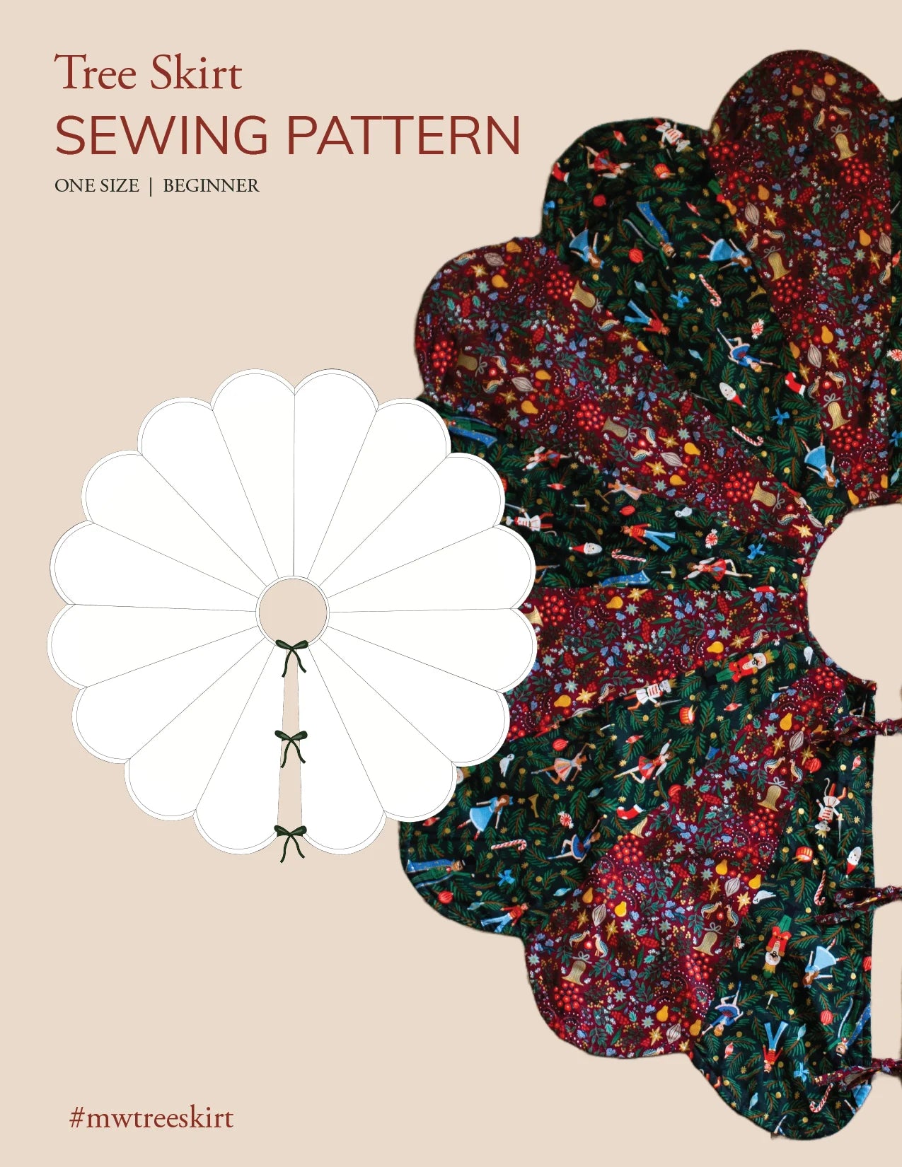 PDF Pattern - Scalloped Tree Skirt | Madswick velvet skirt sumptuous