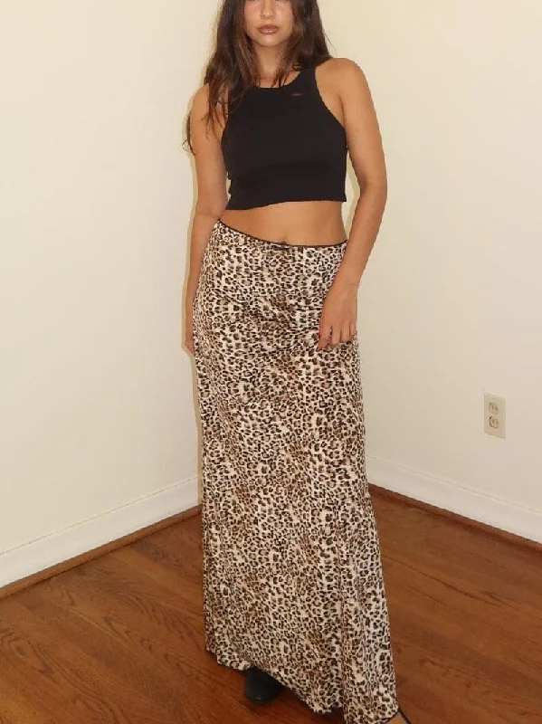 Leopard Maxi Skirt velvet skirt luxury