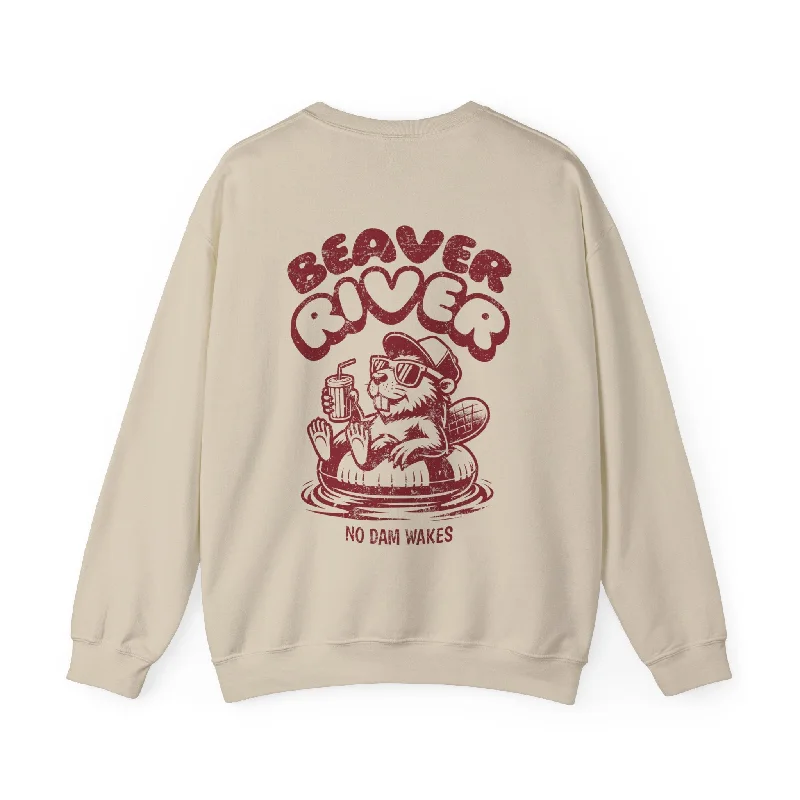 Beaver River Sweatshirt Hoodie with Drop Shoulder Relaxed Streetwear
