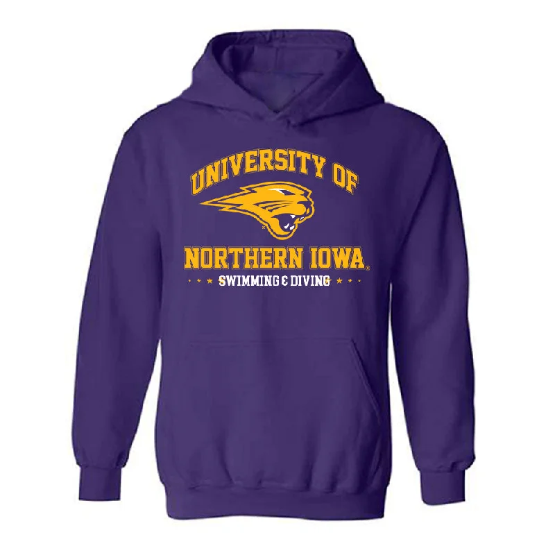 Northern Iowa - NCAA Women's Swimming & Diving : Josie Parton - Classic Shersey Hooded Sweatshirt Hoodie with Crew Neck Simple Timeless