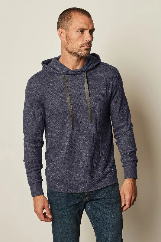 COLIN THERMAL HOODIE Hoodie with Ribbed Cuffs Snug Fit Comfort