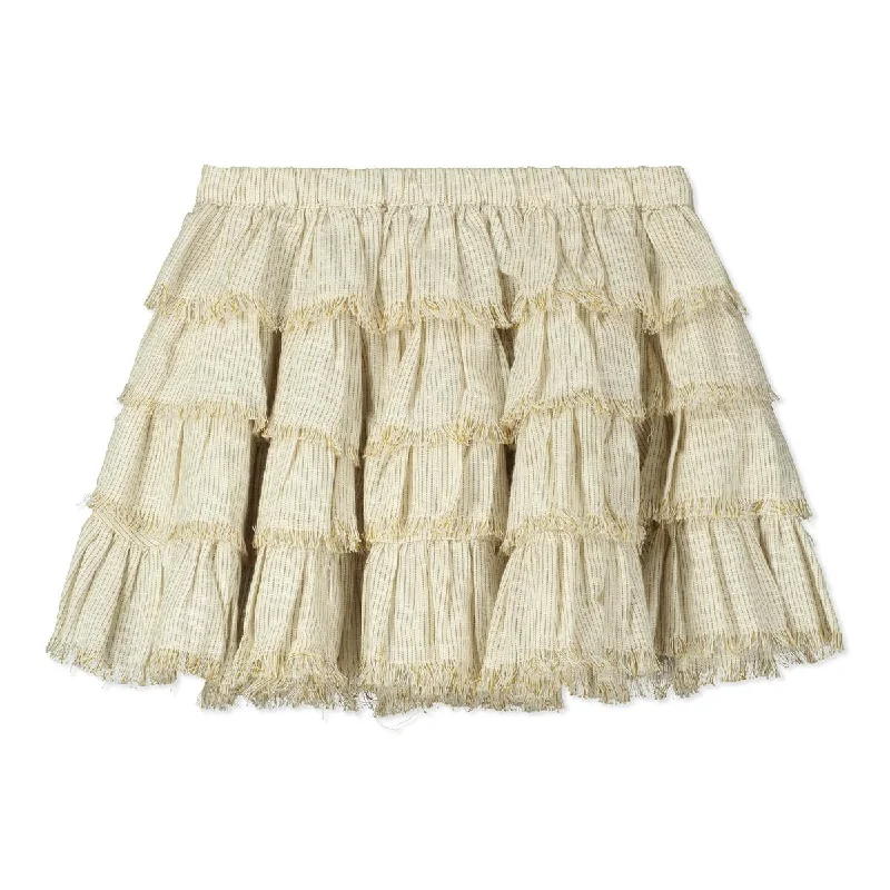 Marrakech Tiered Cotton Skirt denim skirt stylish