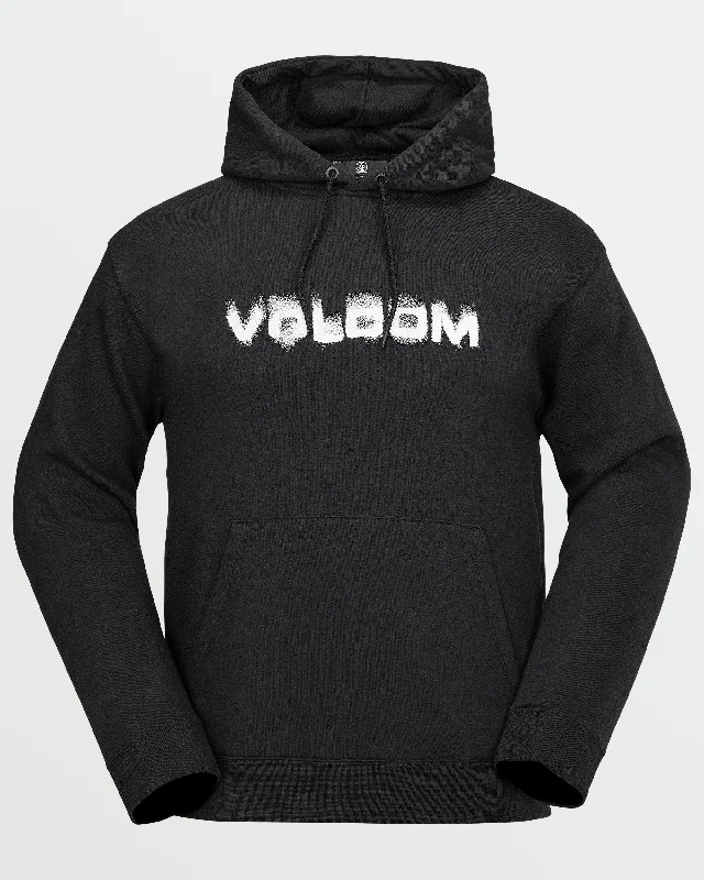 Mens Essential Hoodie - Black Hoodie with Half-Zip Sporty Casual