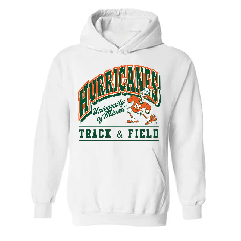 Miami - NCAA Women's Track & Field : Brittney Jennings - Classic Shersey Hooded Sweatshirt Hoodie with Magnetic Closure Innovative Modern