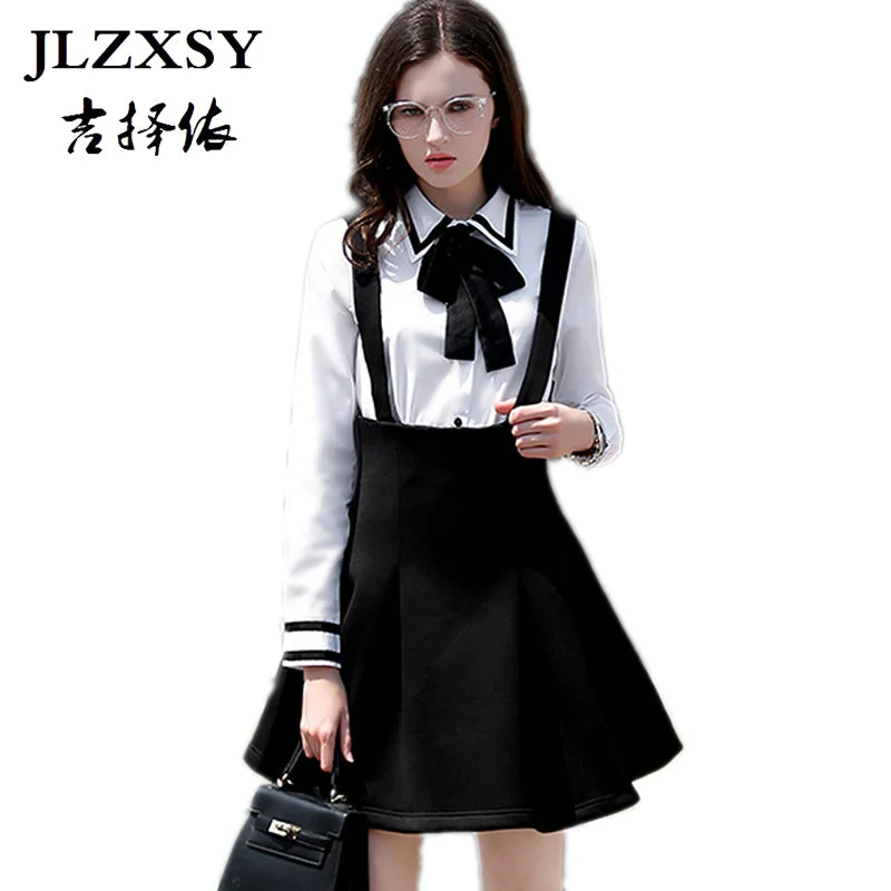 JLZXSY Fashion Women Elegant High Waist Suspender Skirt Pleated Swing A Line Mini Skirt cashmere skirt soft