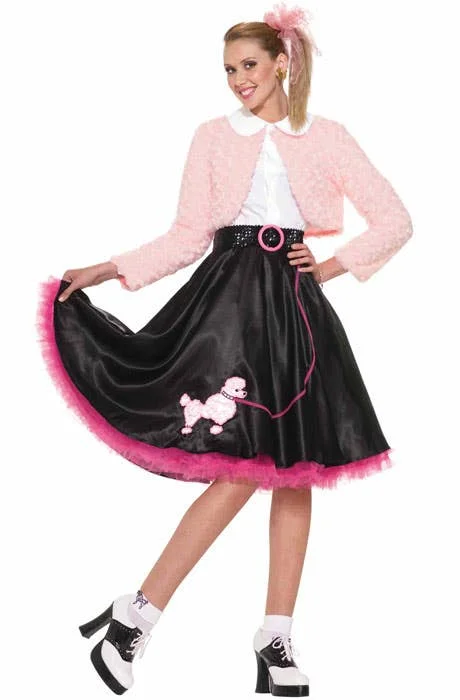 1950s Sweetheart Womens Poodle Skirt Costume leather skirt refined