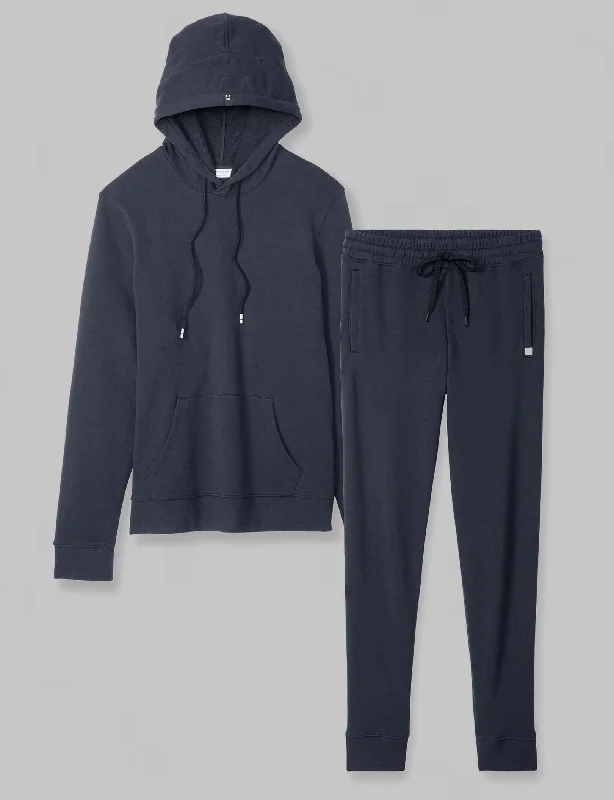French Terry Hoodie & Jogger Set Hoodie Sweatshirt Pullover