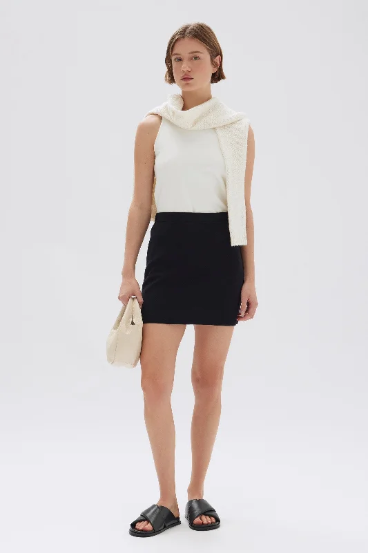 Clover Milano Knit Mini Skirt slim fit skirt