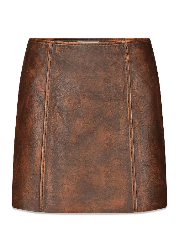 IsmaelMD short skirt - Brown pleated skirt texture