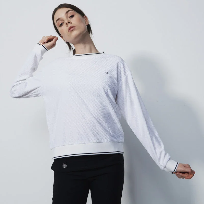Daily Sports: Women's Mare Sweatshirt - White Hoodie with Thumb Holes Functional Cozy
