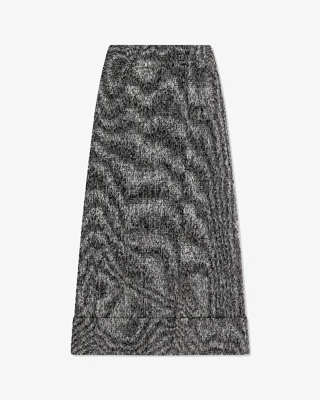 Prada - Women's Mouliné Maxi-Skirt - (Black) relaxed fit skirt