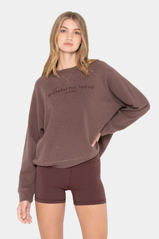 Core Crewneck Sweatshirt Hoodie with Typography Text Message