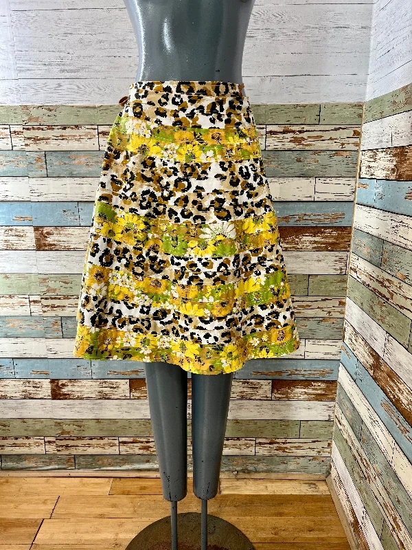 00’s Revival 60’s Reversible Print Wrap Skirt corduroy skirt cozy