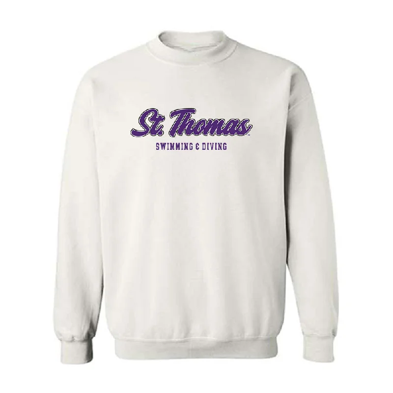 UST - NCAA Women's Swimming & Diving : Tessa Jones - Crewneck Sweatshirt Hoodie with Rolled Sleeves Casual Relaxed
