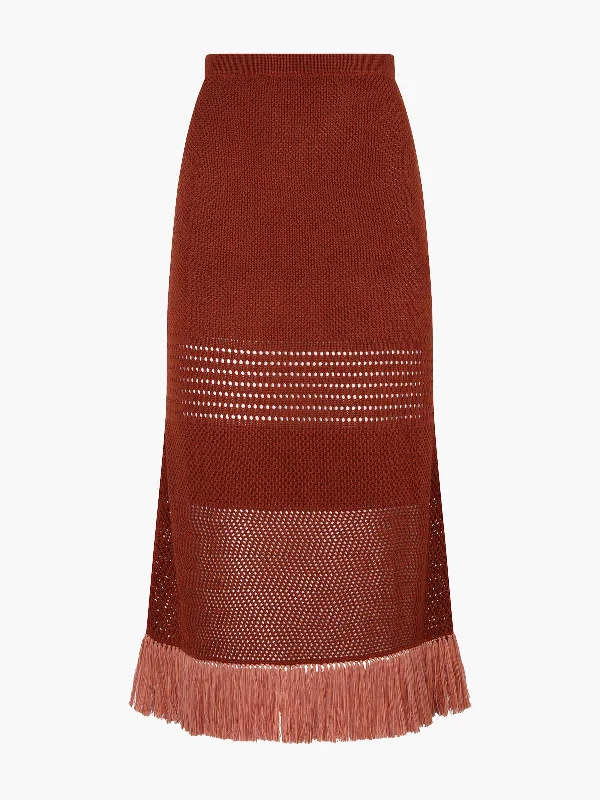 Carisa Skirt | Brown corduroy skirt cozy