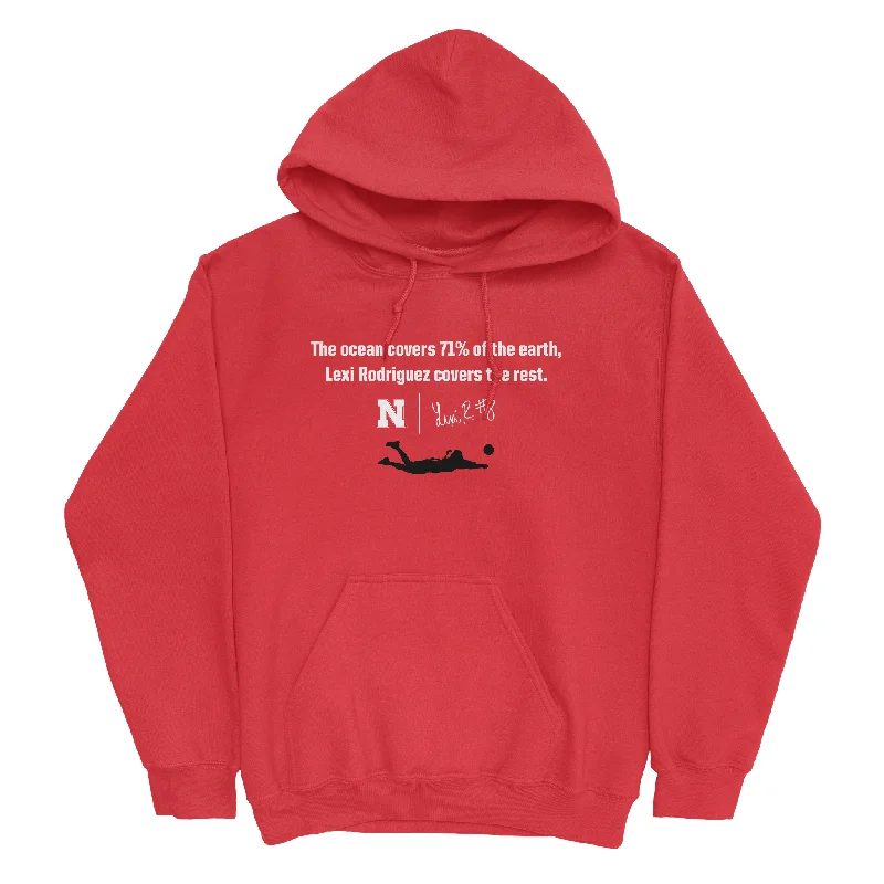 EXCLUSIVE RELEASE: Lexi Rodriguez "Lexi Covers The Rest" Red Hoodie Hoodie with Hem Drawcord Adjustable Customizable EXCLUSIVE RELEASE: Lexi Rodriguez "Lexi Covers The Rest" Red Hoodie Hoodie with Hem Drawcord Adjustable Customizable