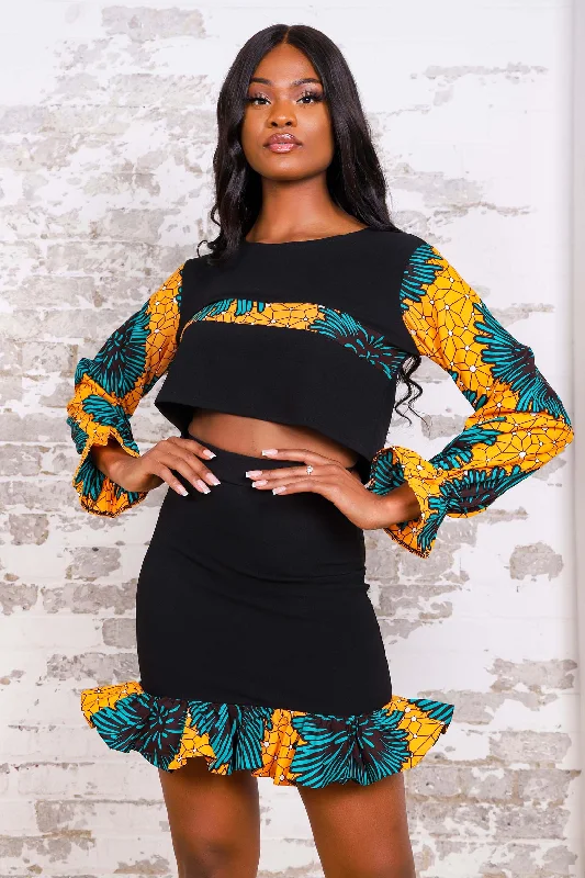 ZENATOU AFRICAN PRINT WOMEN'S MINI SKIRT denim skirt durable