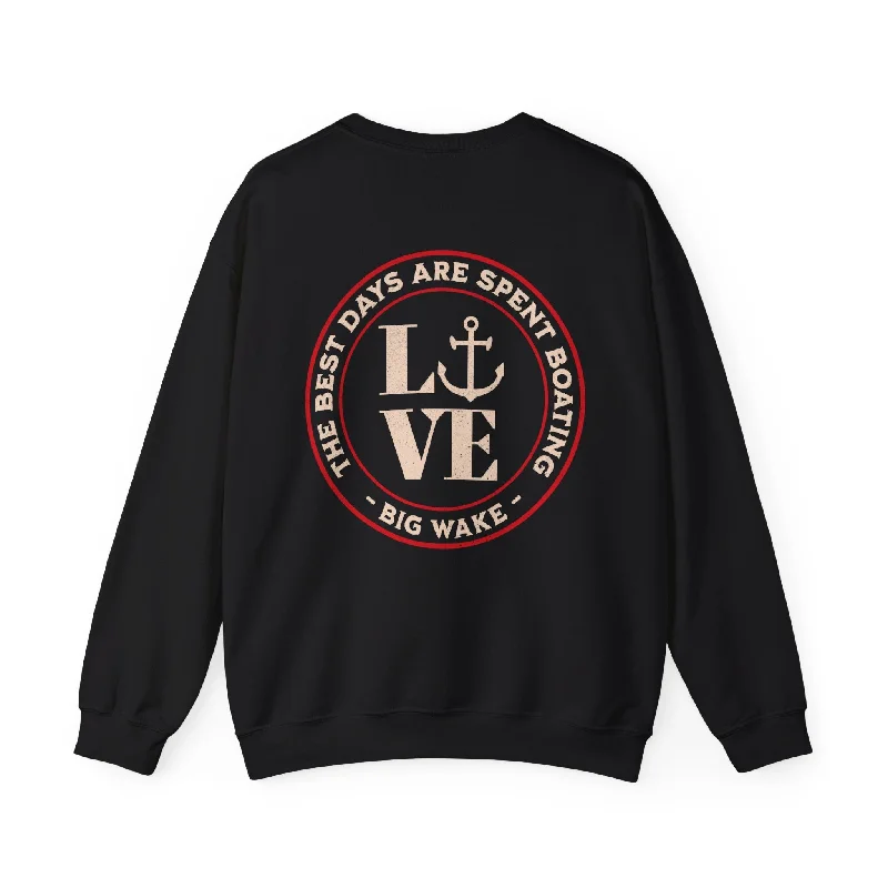 The Best Days are Spent Boating Sweatshirt Hoodie with Rhinestones Sparkly Elegant