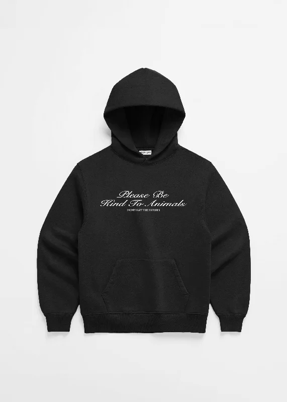 Be Kind Hoodie Hoodie with Hem Lace Feminine Delicate