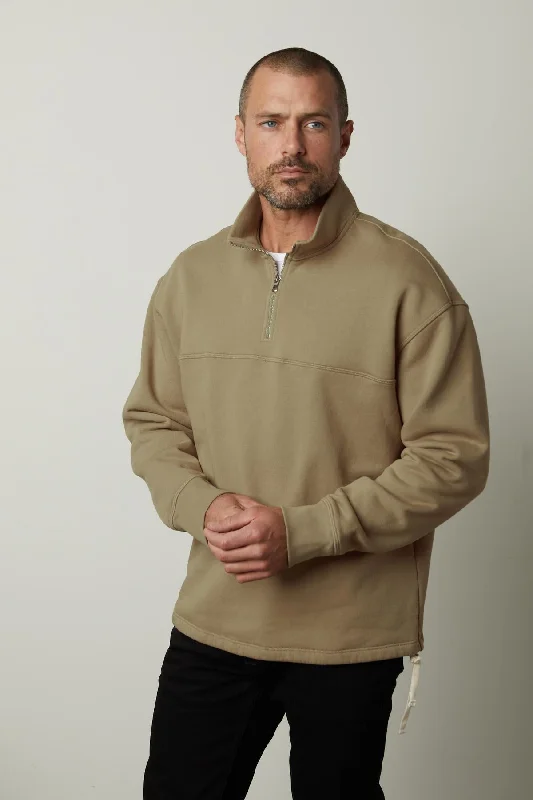 BOSCO QUARTER-ZIP SWEATSHIRT Oversized Hoodie Comfort Casual