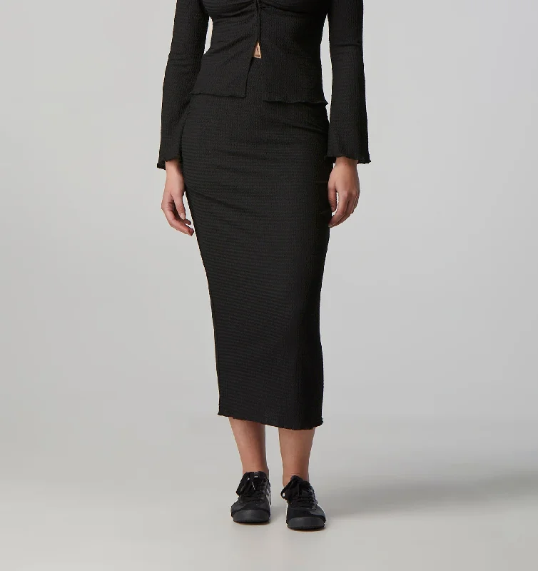 Paris Textured Skirt - Black lace skirt feminine