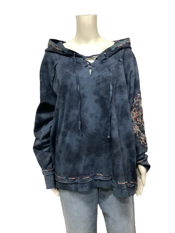 Sundance Hooded Tie Dyed Sweatshirt Size: XXL Hoodie with Hidden Zipper Minimalist Clean