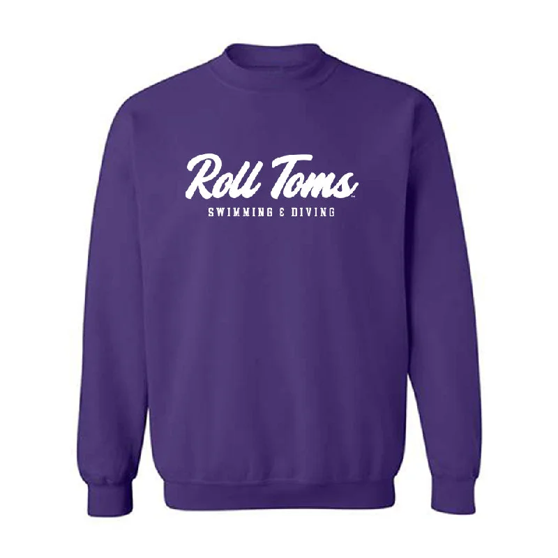 UST - NCAA Women's Swimming & Diving : Victoria Matos - Crewneck Sweatshirt Hoodie with Elastic Cuffs Stretchable Comfortable
