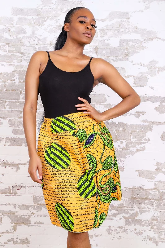 LAURAINE AFRICAN PRINT WOMEN'S MINI SKIRT mini skirt trendy