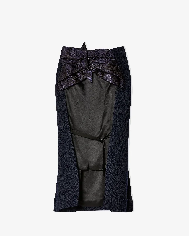 Prada - Women's Jacquard Skirt - (Navy) pencil skirt chic