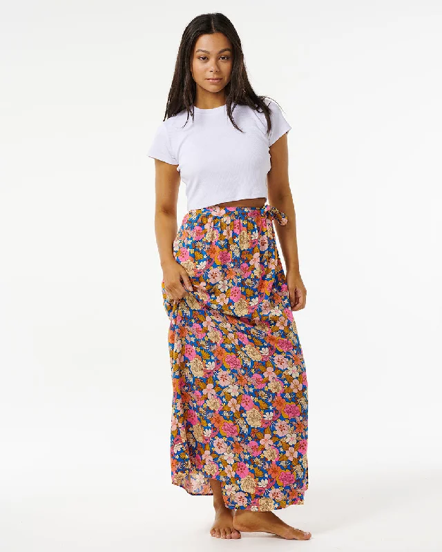 Kamari Maxi Skirt in Multi denim skirt casual