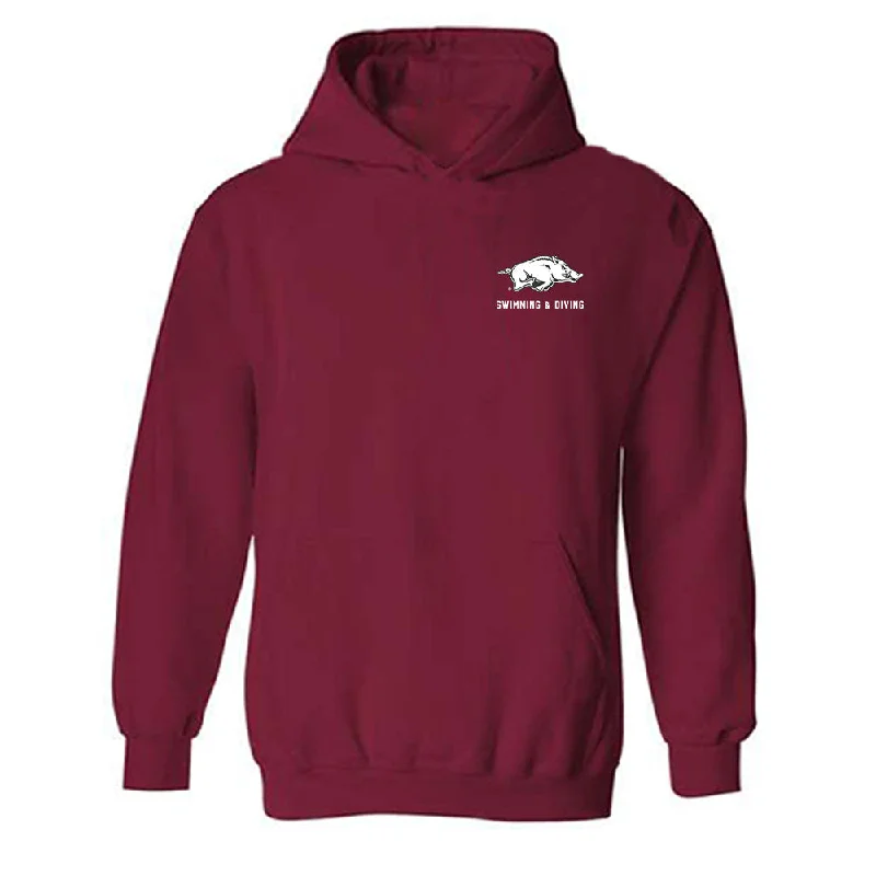 Arkansas - NCAA Women's Swimming & Diving : Isabella Perreira - Classic Shersey Hooded Sweatshirt Hoodie with Full-Zip Functional Layering